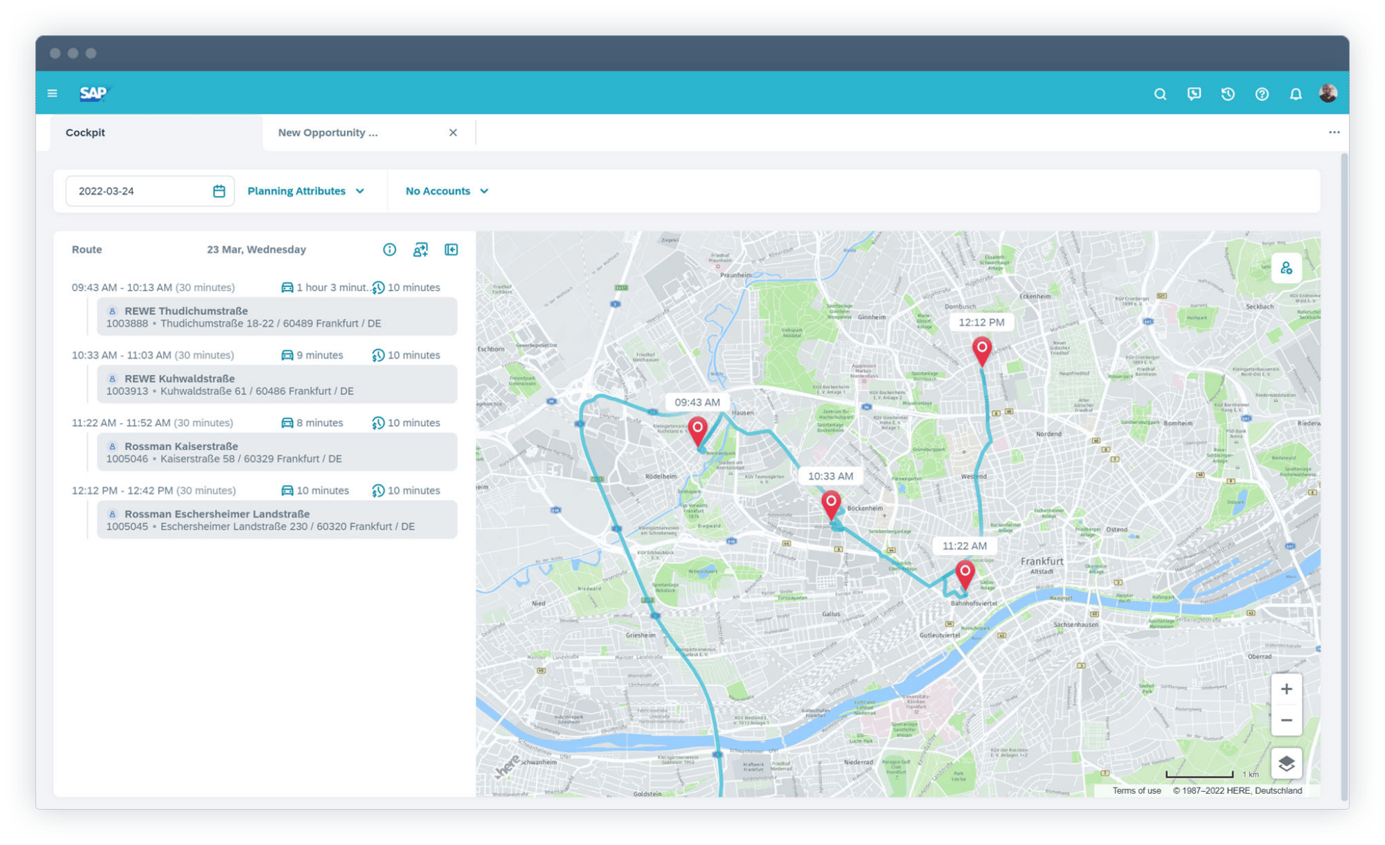 SAP Sales Cloud, Routing Visits